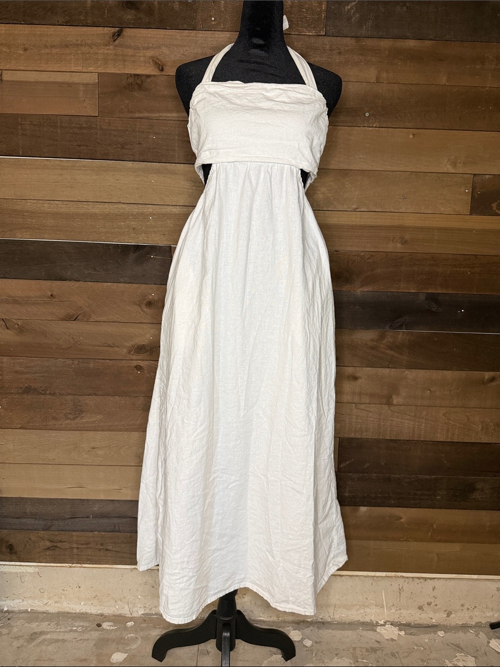 a new day White Halter Maxi Dress with Pockets